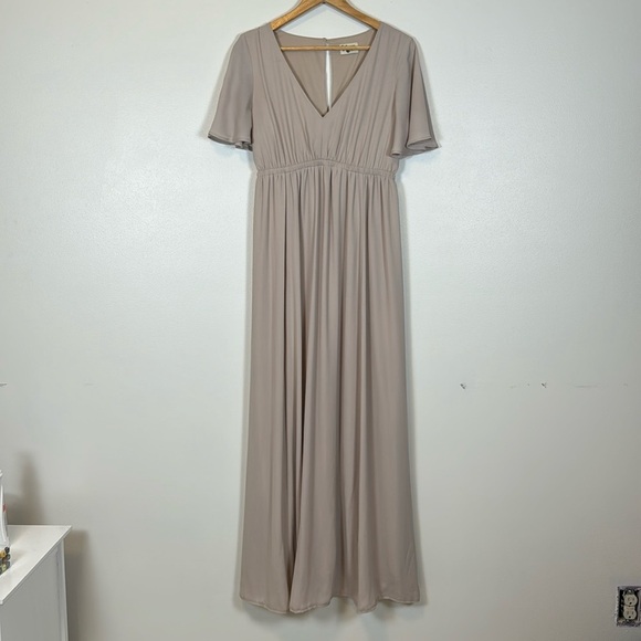 Show Me Your Mumu Michelle Flutter Sleeve Maxi Dress Womens Med Flowy Feminine - Picture 2 of 10